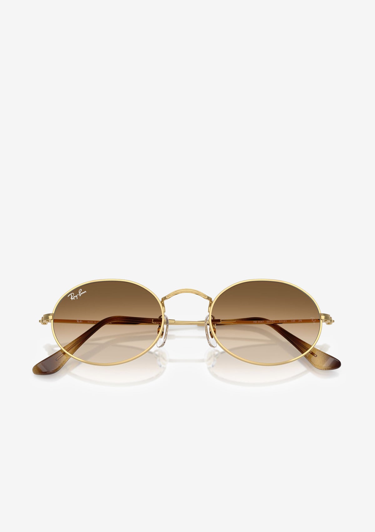 Lunette de soleil RAY-BAN OVAL RB3547 Doré marron