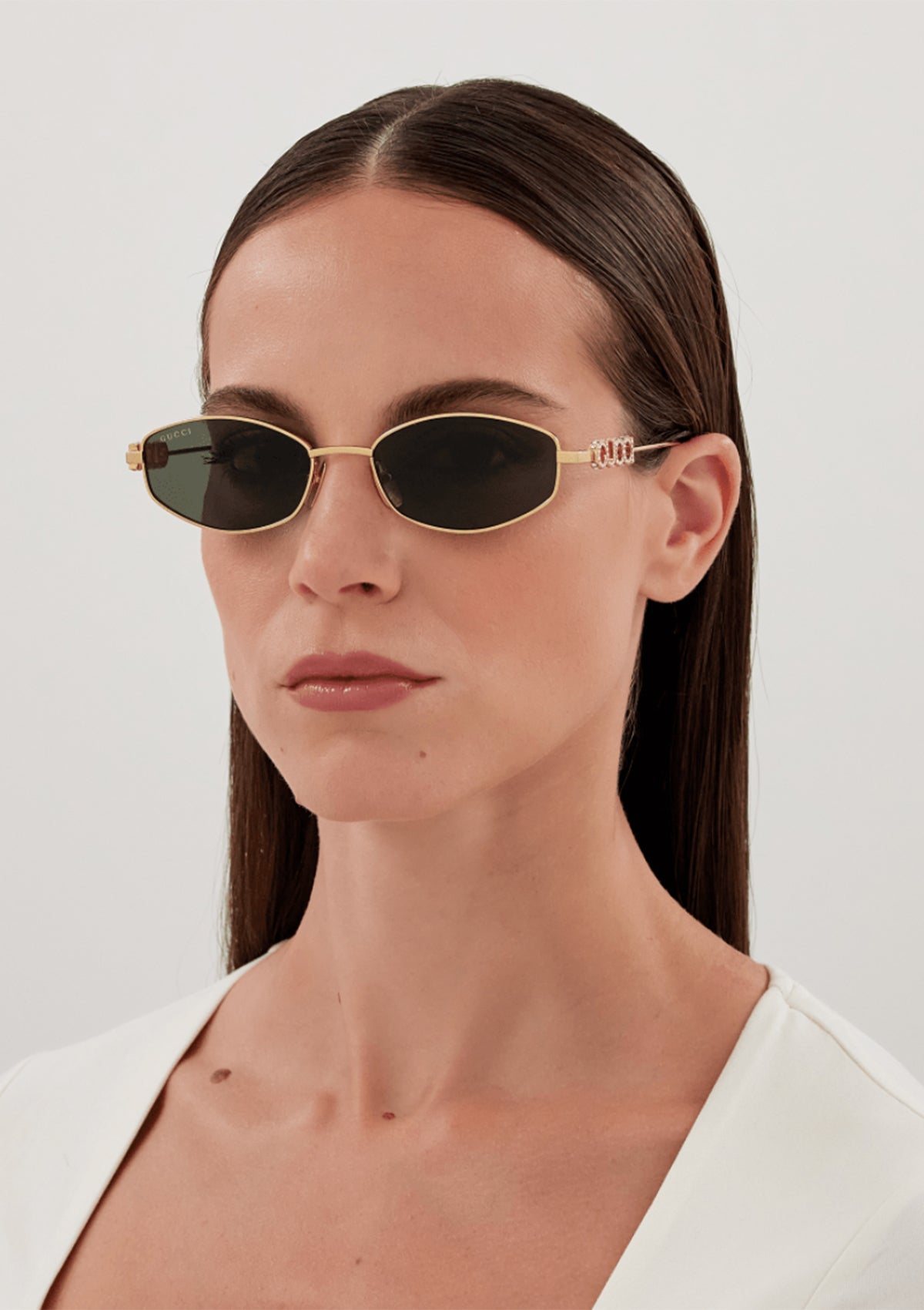 Lunette de soleil Gucci GG1802S Or, verres gris