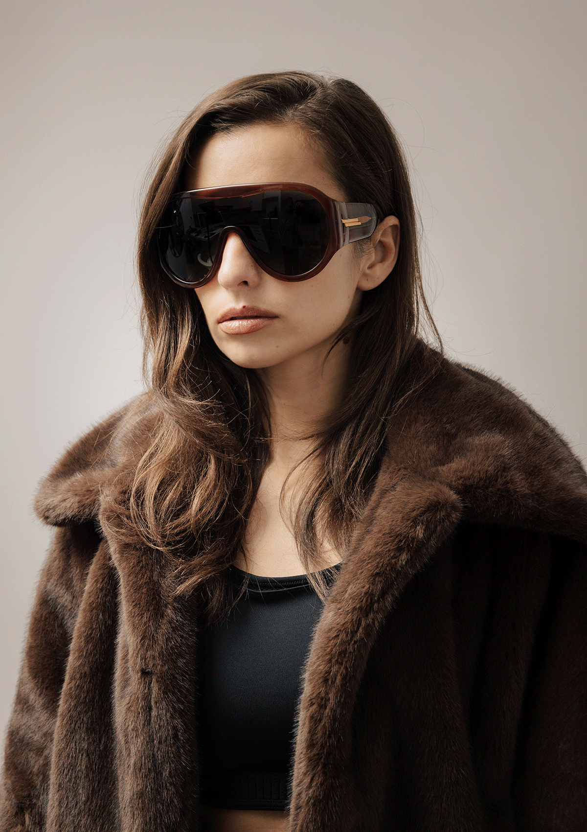 Lunette de soleil BOTTEGA VENETA BV1345S Marron