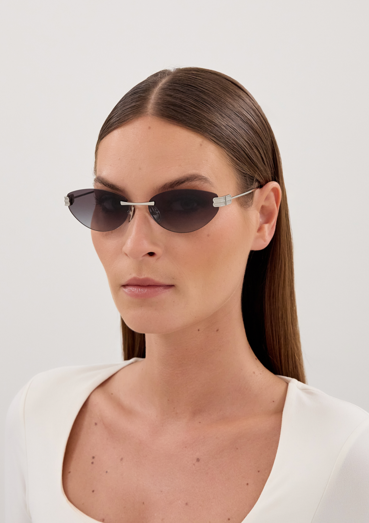 Lunette de soleil Balenciaga BB0486S Argent