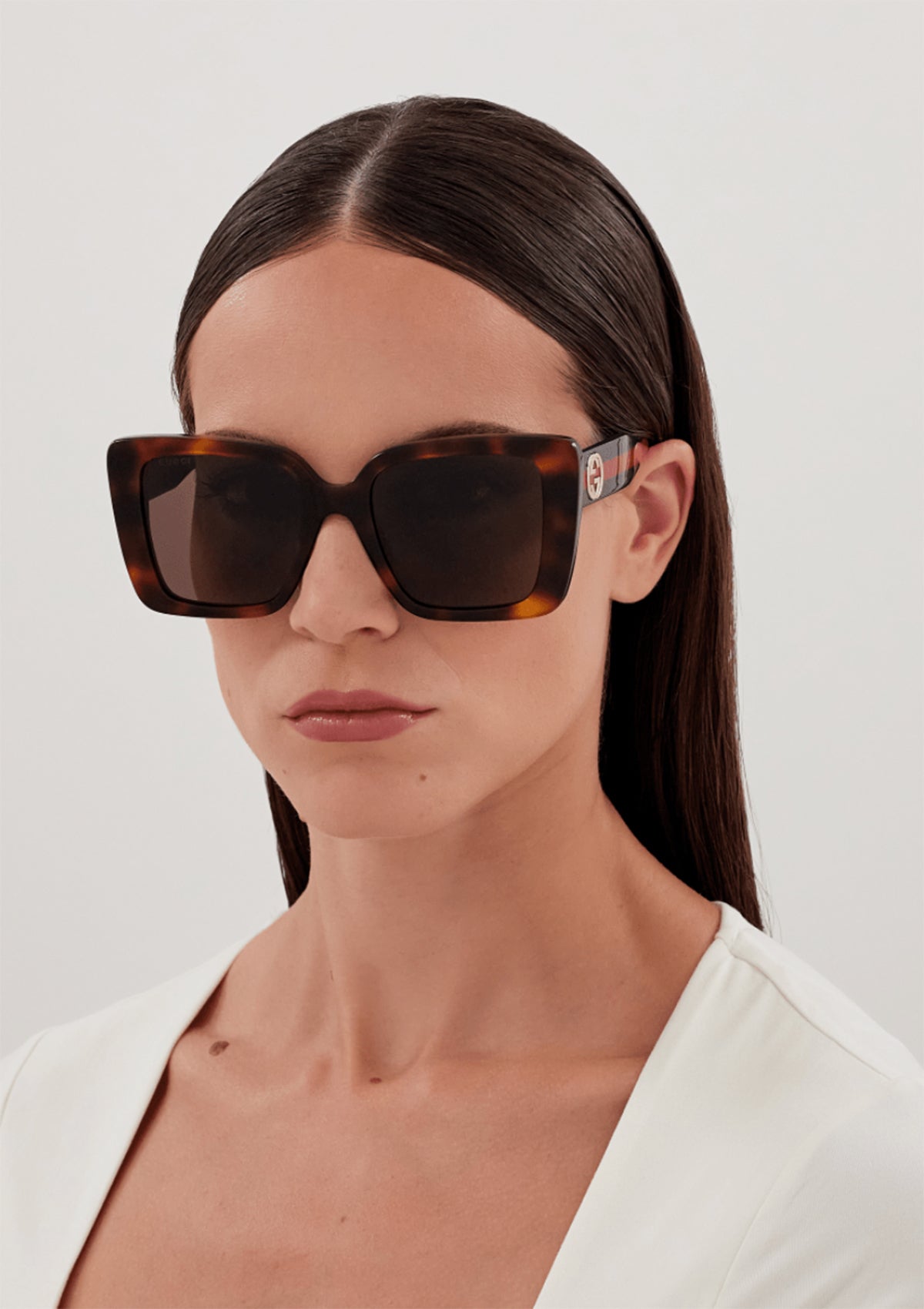 Lunette de soleil Gucci GG1861S Havane, verres unis