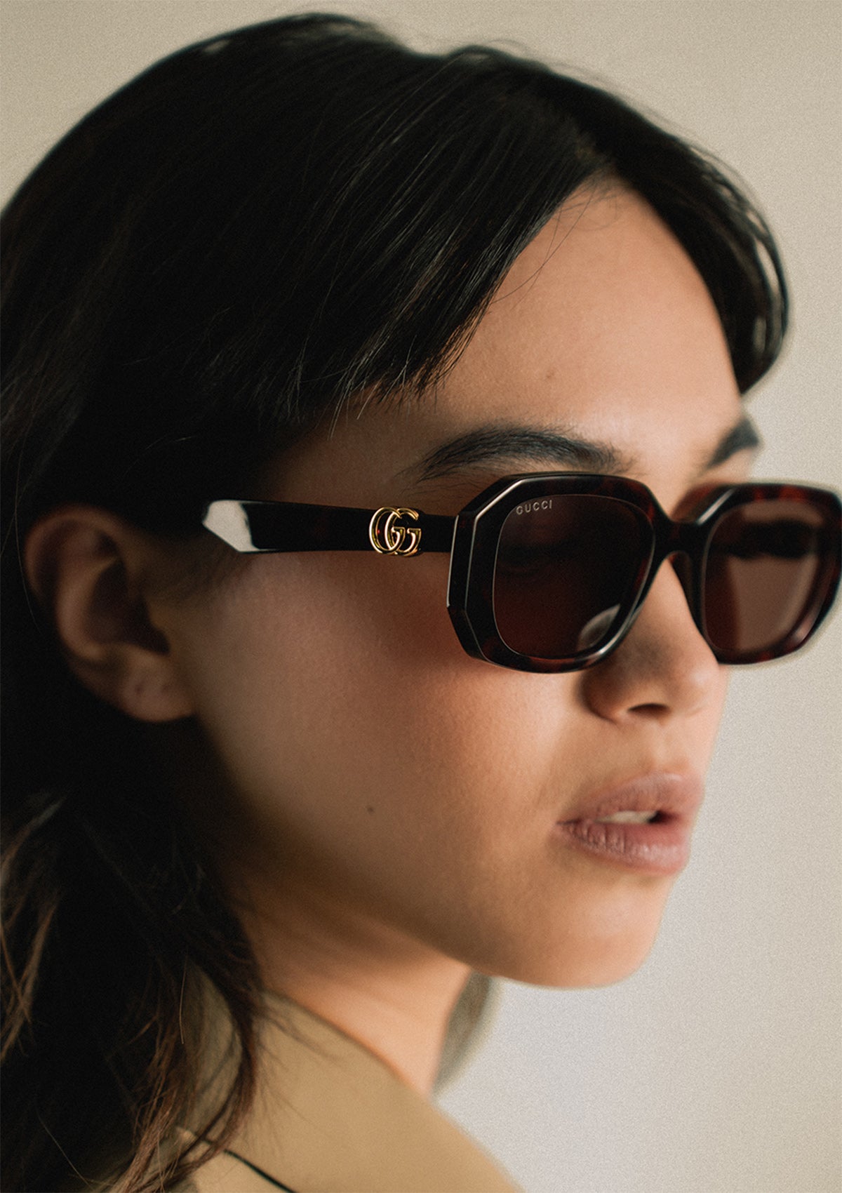 Lunette de soleil GUCCI GG1535S Marron écaille