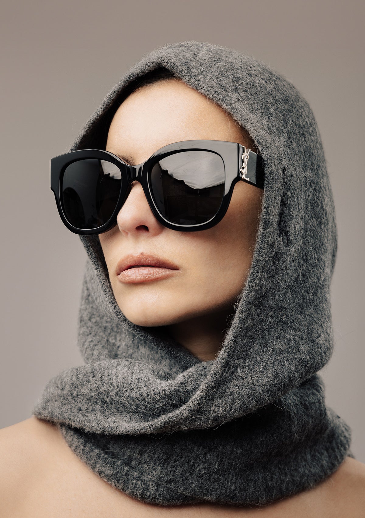 Lunette de soleil SAINT LAURENT SLM95 Noir Logo argenté