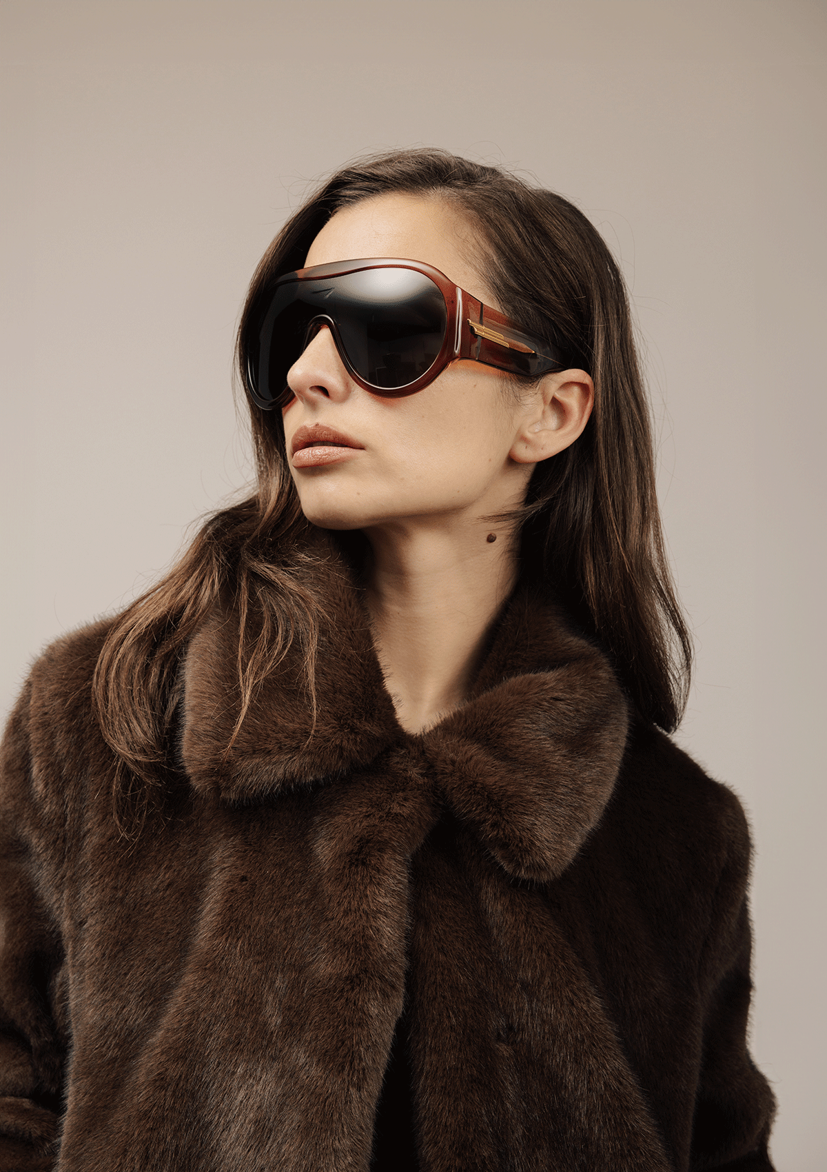 Lunette de soleil BOTTEGA VENETA BV1345S Marron