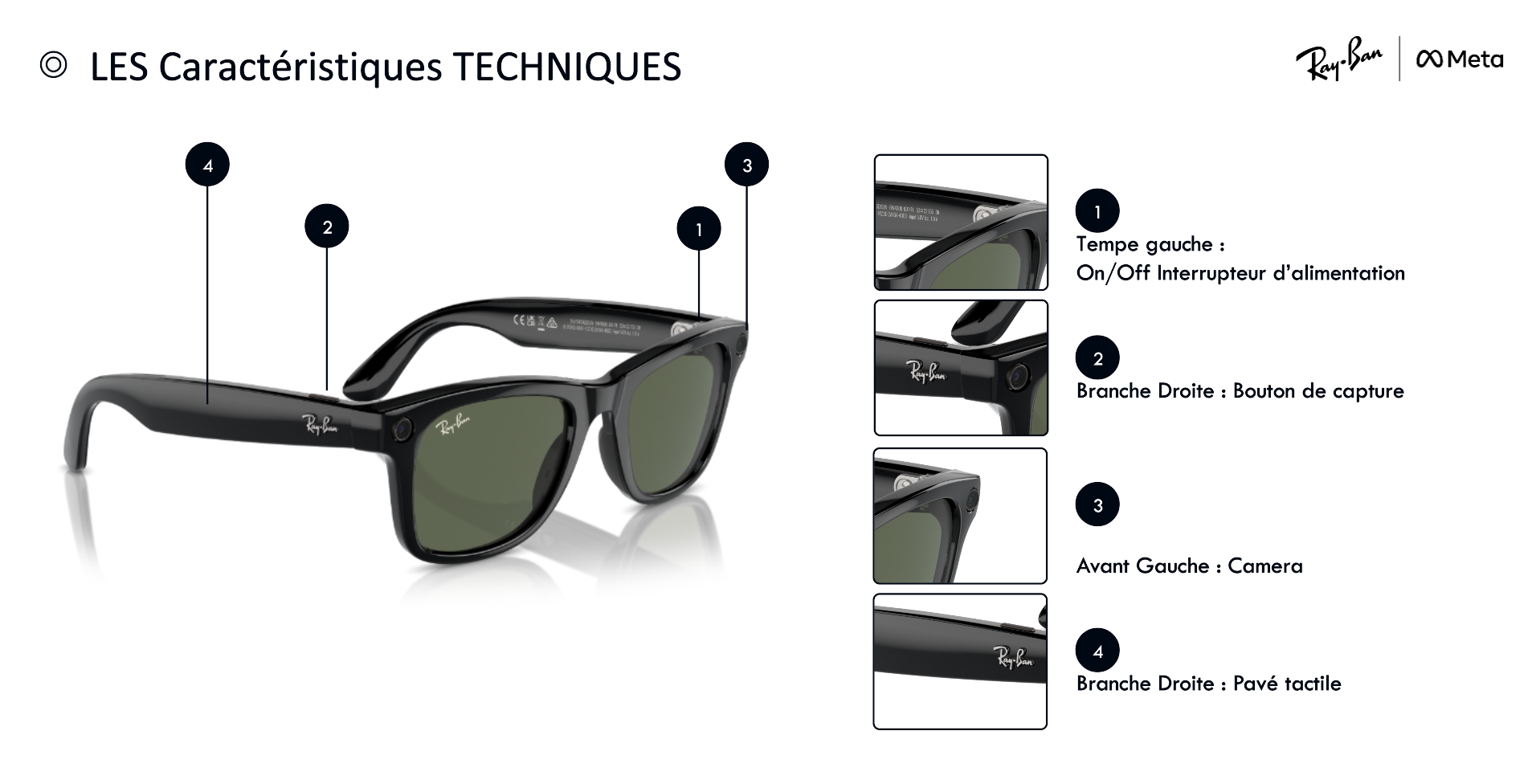 Lunette de soleil RAY-BAN META GEN 2 RW4012 Wayfarer Noir-Transition